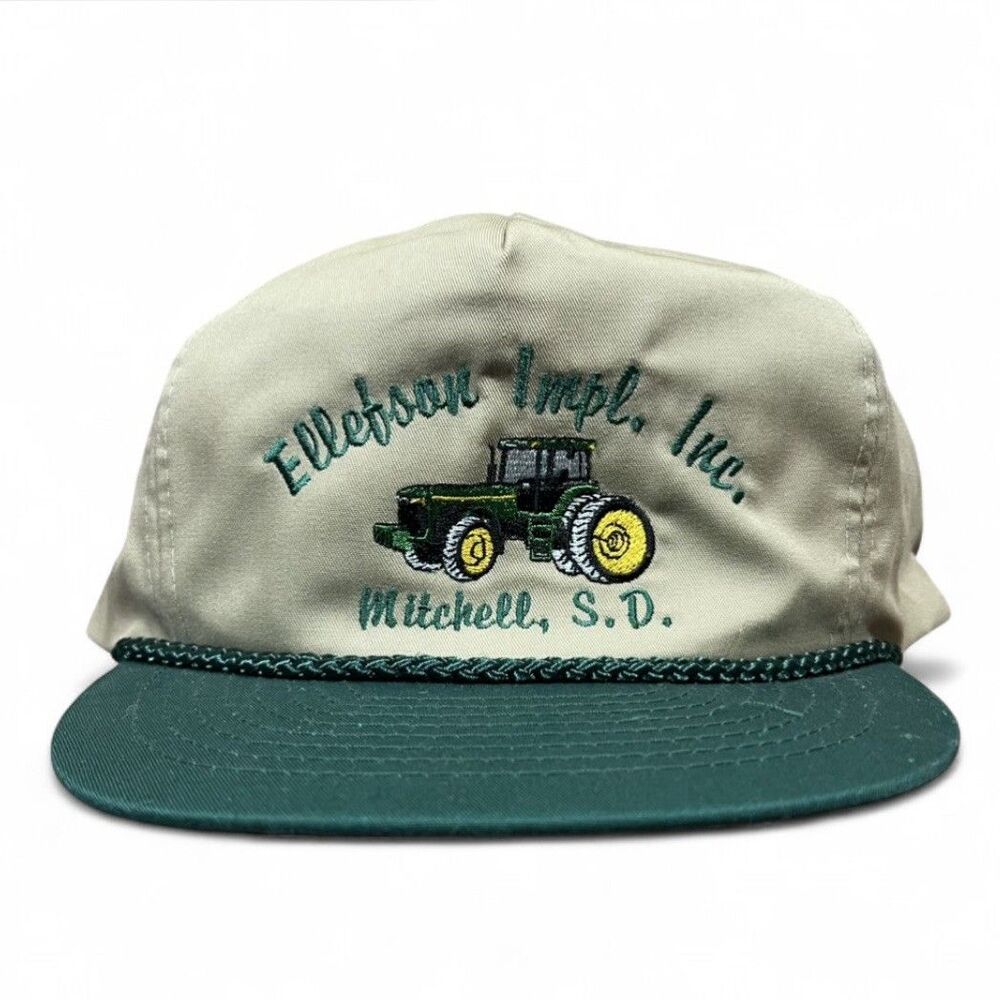 Vintage Nissun Trucker Hat Edstrom Implement Mitchell SD Snapback USA JohnDeere